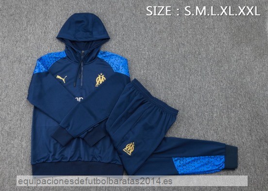 Nuevo Conjunto Completo Chaqueta Con Capucha Marsella 23/24 Azul I Marino Baratas